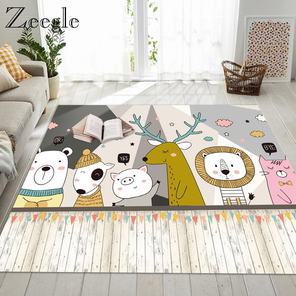 

Zeegle Carpet Floor Rug Coffee Table Area Rug Modern Living Room Carpet Anti Slip Absorbent Bedside Mat Kids Room, A60