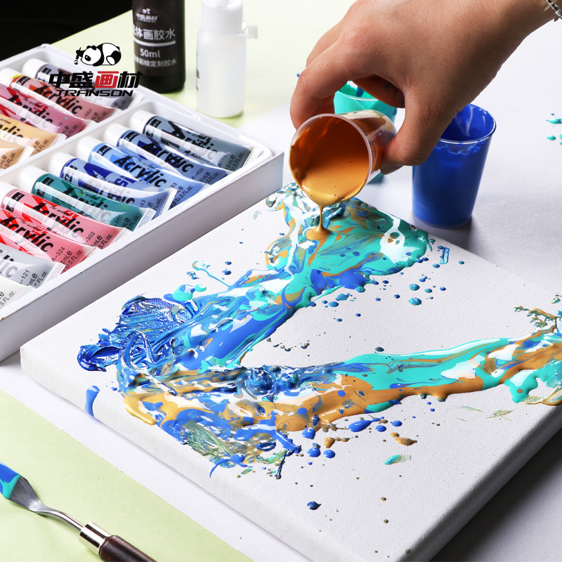 

9 pcs Wet extension fluid painting set fluid color painting tools DIY materials children paint graffiti tools