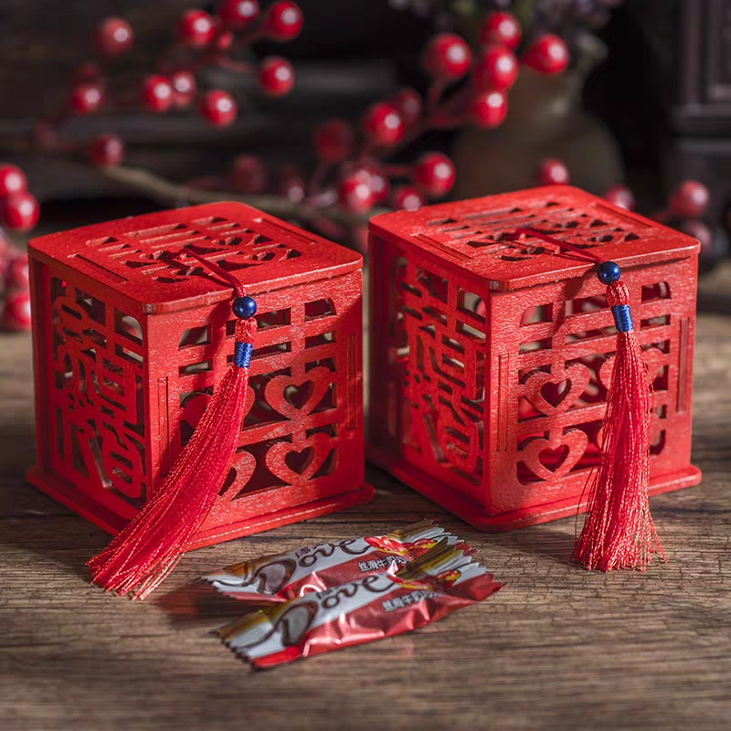 

Double Happiness Chinese Asian Wedding favor box party gift favor candy box packaging