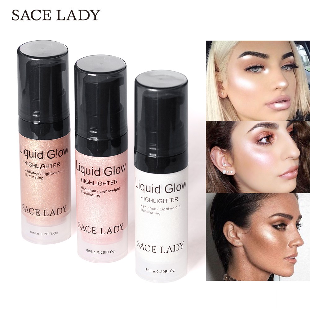 

SACE LADY Ultra-Smooth Liquid Highlight 6 ml Lighweight Cheeck Glow Makeup highlighters, 01