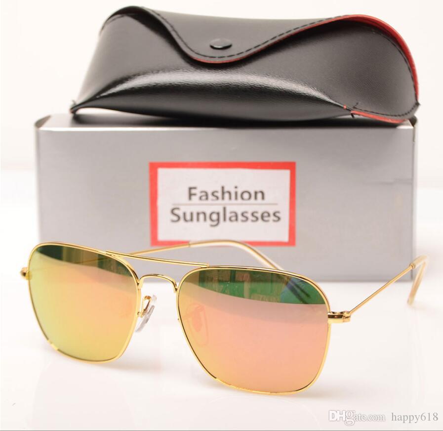 

High Quality Mirror sunglasses Brand womens sunglasses 3136 fashion Brand Sun glasses design mens sunglasses glass lens With case and boxs