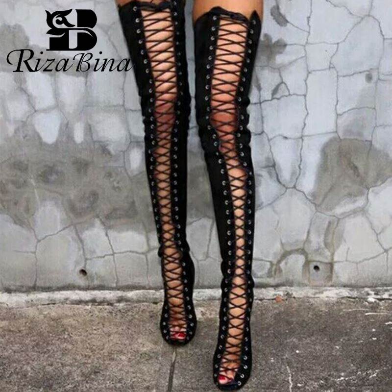 open toe thigh high boots wide calf