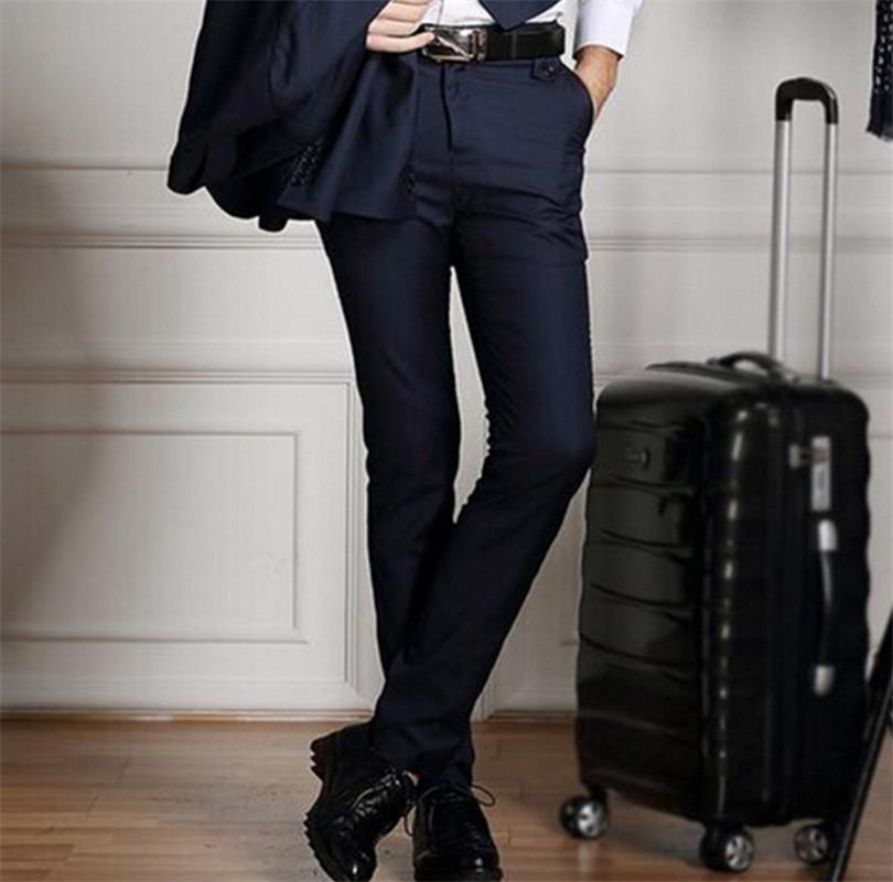 

2020 Spring and Autumn Men's Casual Pants Suit LongTrousers, Black