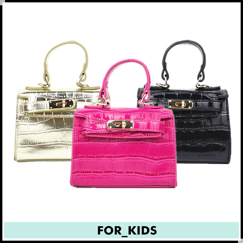 

New Designer Handbag For Kid tote bag Fashion Kids Messenger Bags Children's Purses Girl Mini Summer Shoulder Bags Black Pink Red Gold FK001