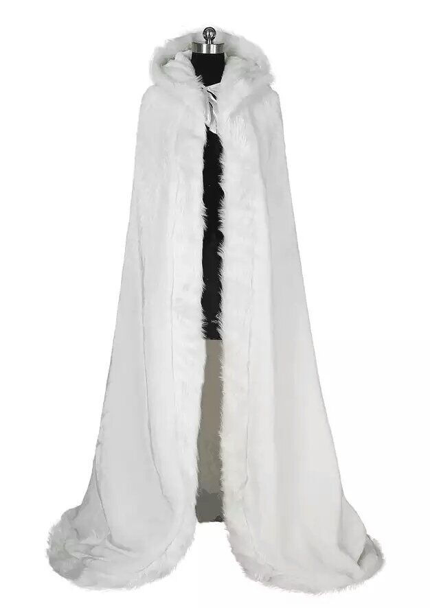 

2020 White Women Wedding Cape Bridal Jacket Cloaks Wrap Shawl Long Party Wraps Jacket Long Capes Wedding Accessories Wedding Jackets QC1105