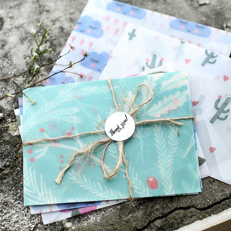 

3pcs/lot Mini Letter Girl Mind Letterhead Envelope Writing Paper Stationery Kawaii Birthday Christmas Card Envelopes Set Gift