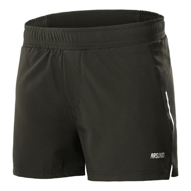 

Arsuxeo Cycling Shorts Mens Gym Workout Shorts Elastic Drawstring Training Bodybuilding Short with Pockets Mountain Bike, Army green