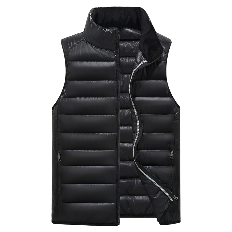 

2018 Autunm Winter Men Cotton Padded Vest Male Fashion Casual Baggy Waistcoat High Quality Warm Sleeveless Jacket Plus Size CYL, Gray vest