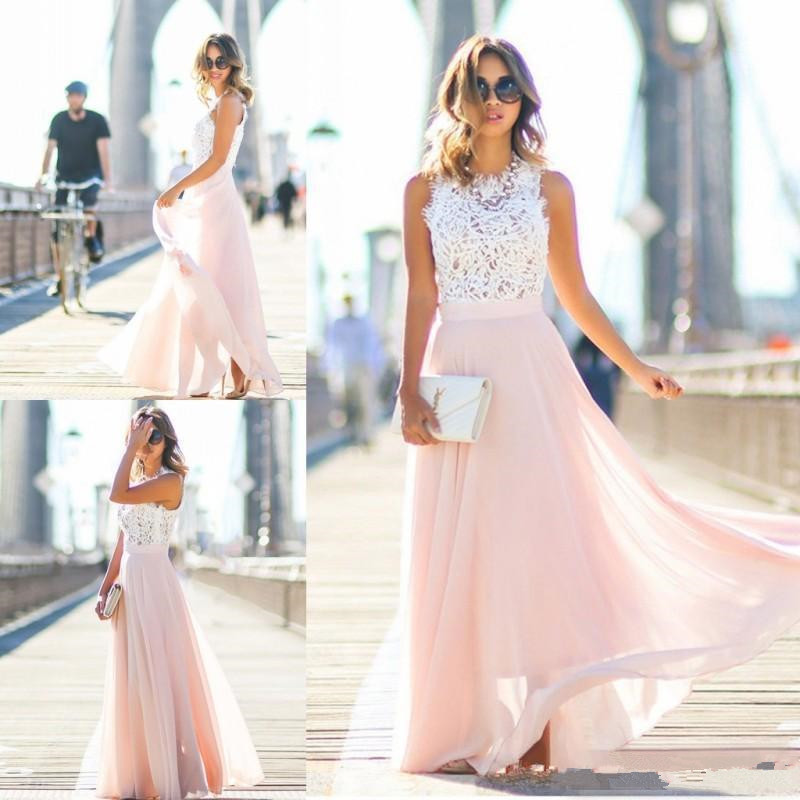 white top pink bottom dress