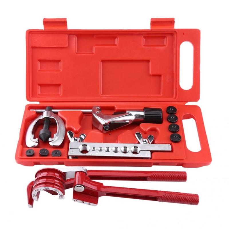 

11Pcs/set Pipe Flaring Kit Brake Fuel Tube Repair Flare Kit With Cutter Bending Tool Set tire studding tool Domestic Delivery