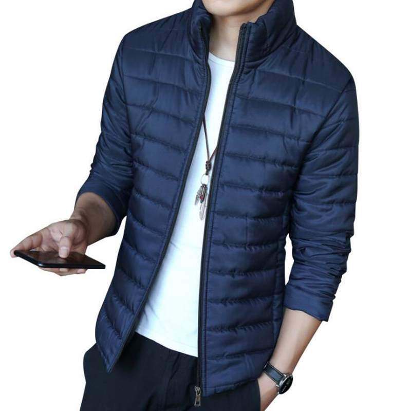 

5XL New Winter Jacket Men Coats Stand Collar Cotton Brand Fashion Parkas Men Jacket And Coat Casual Warm Outerwear L120207, Black