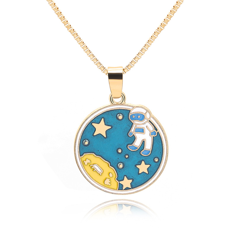 

Pendant Necklaces 30 Colorful Cartoon Ocean Starfish Crescent Half Moon Geometry Round Astronaut Space Universe Sun Stars Sky Necklace Jewel