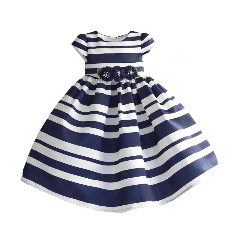 

Striped Toddler Girl Dresses For Little Girls School Wear Kids Party Dress Children Party Wedding Clothing For Girl 3-8T, As picture