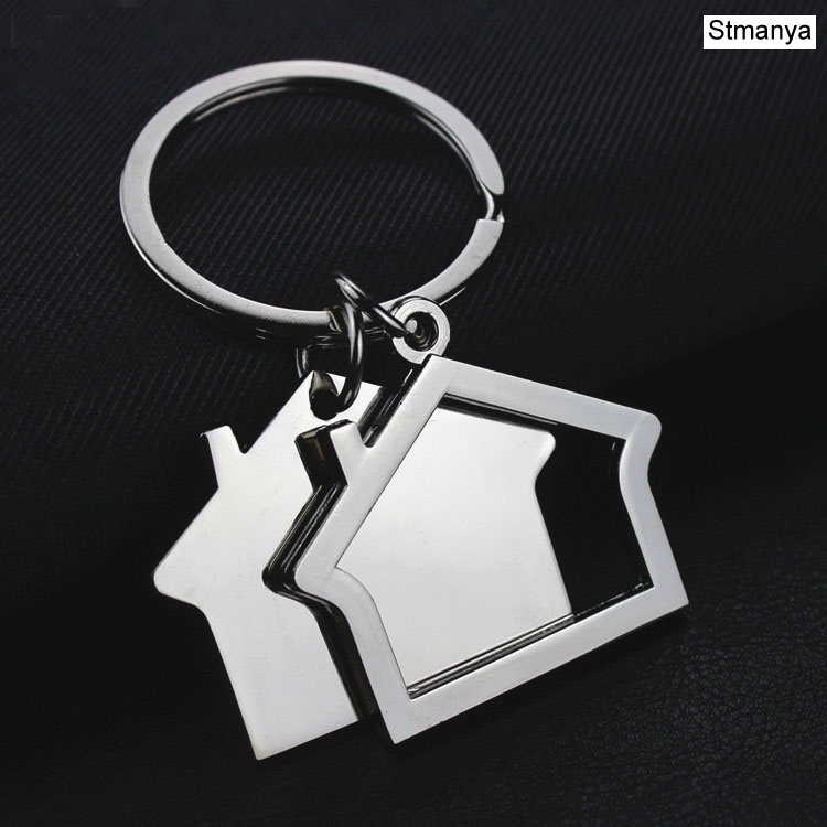 

Men New Fashion House Key Chain With Window Women Cute Metal Keychain Charm Car Key Ring For Party Best Gift Jewelry