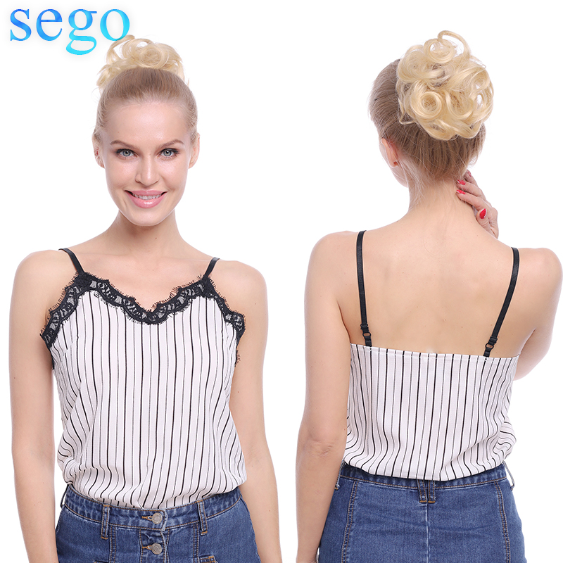 

SEGO 30g Malaysia Human Hair Non-Remy Chignon For Woman Pure Color 100% Human Hair Clip in Ponytails 1Piece 7 Colors Avaliable