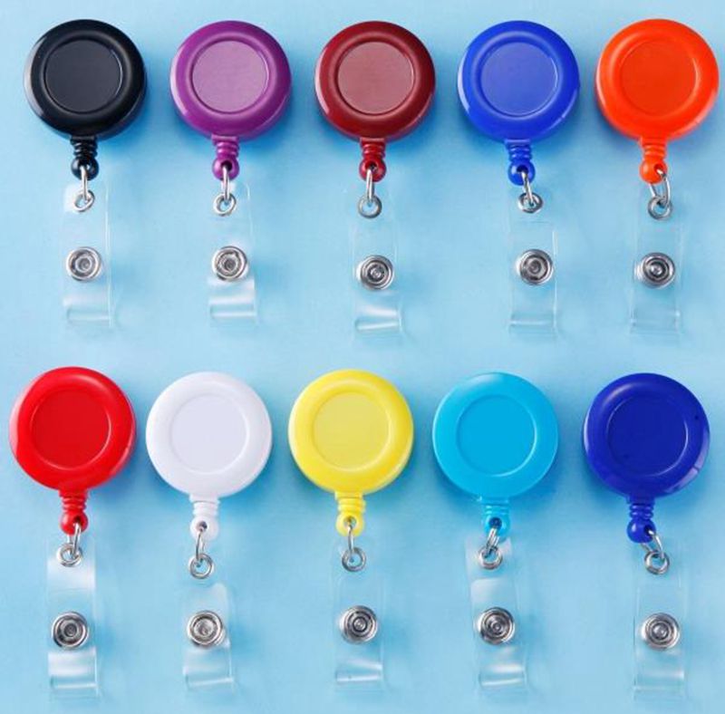 

Badge Reels Retractable Flat Custom Pull Badge Reel Lanyard Retractable Keychain ID Name Tag Card Holder On Sale, Mixed