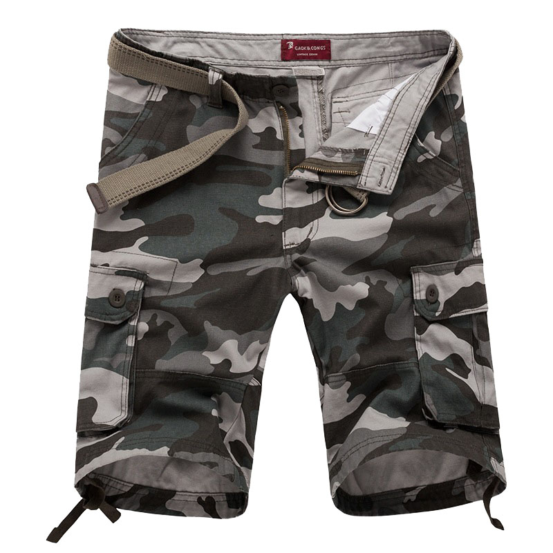 New Men's Camouflage Summer Combat Tactical Multi-pocket Cargo Shorts Men Army Short Pants Casual Straight Leg Working Short Trousers