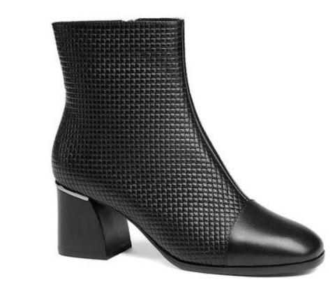 

2019 Women's boots in winter with New style High heel Coarse heel Square head @5079, Brown