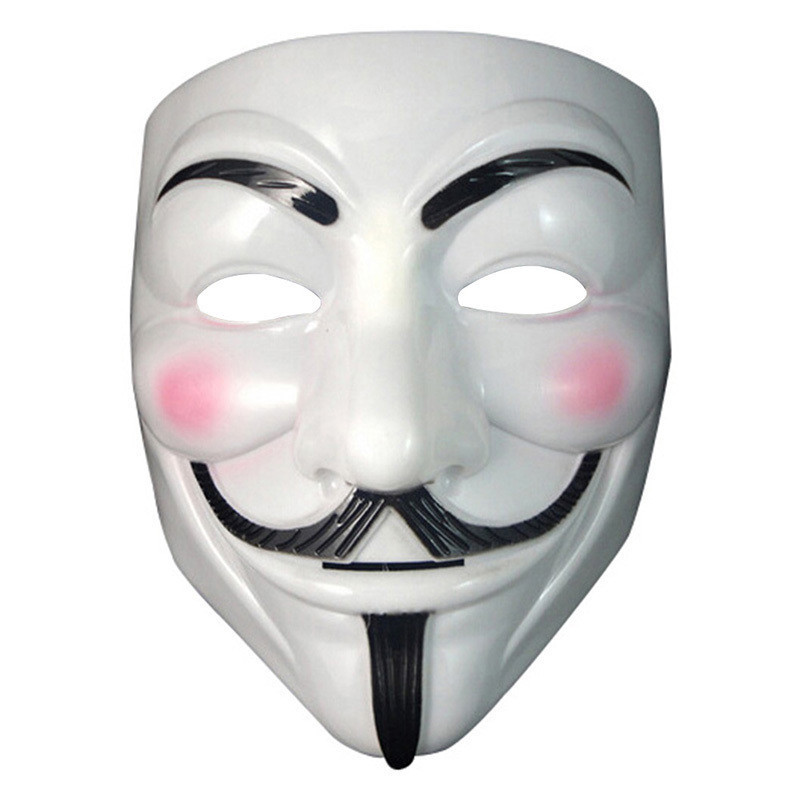 Snner Costume Adulto V per Vendetta Mask Maschera Completa Anonymous Guy Fawkes di Travestimento del Partito Viso Accessori 
