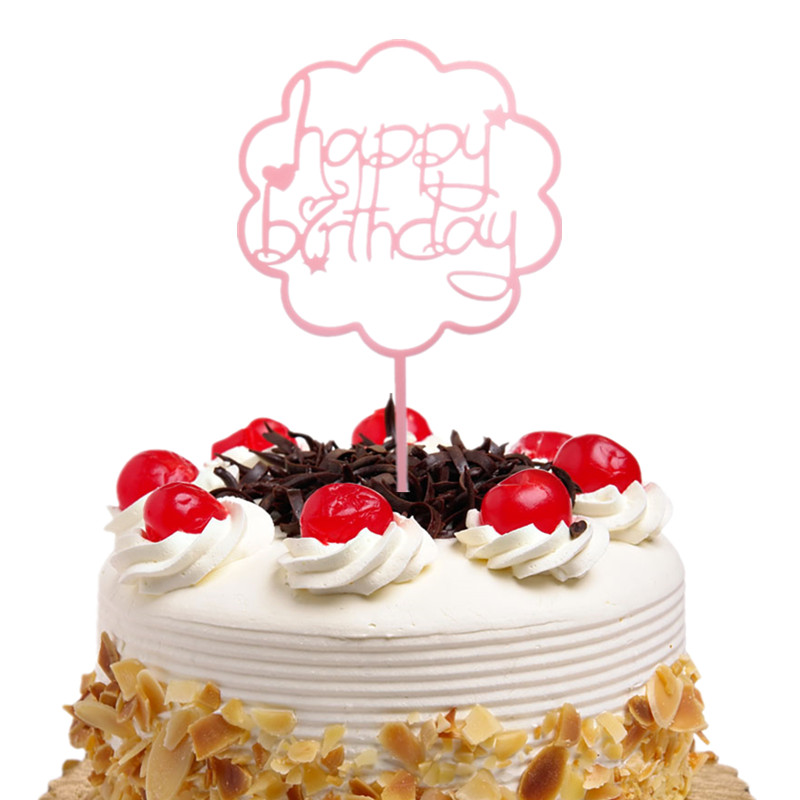 Figurines De Gateau Maison 12 Luxe Personnalise Joyeux Anniversaire Cup Cake Drapeau Party Pick Topper Decoration