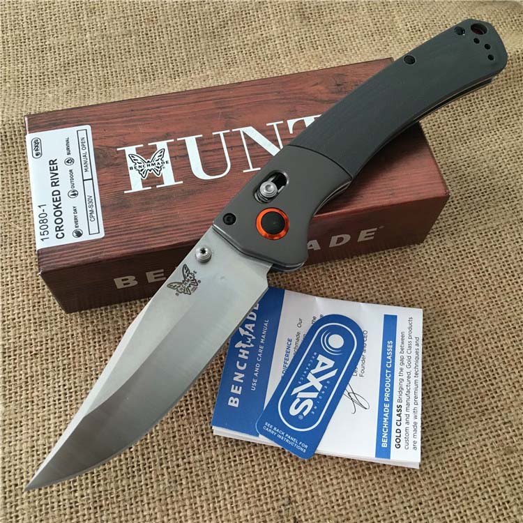 

Newest BM 150-80 Folding Pocket Knife S30V Blade G10 Handle Outdoor Bench Made C07 b07 EDC Pocket Hunting Survival camping knifefe