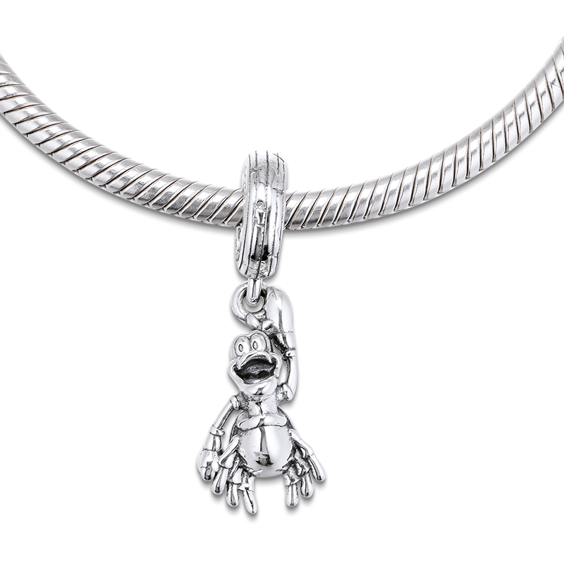 2019 New 925 Silver Jewelry Fits Pandora Charms Bracelets Little Mermaid Sebastian Beads Original Sterling Silver For Women-image-495635740
