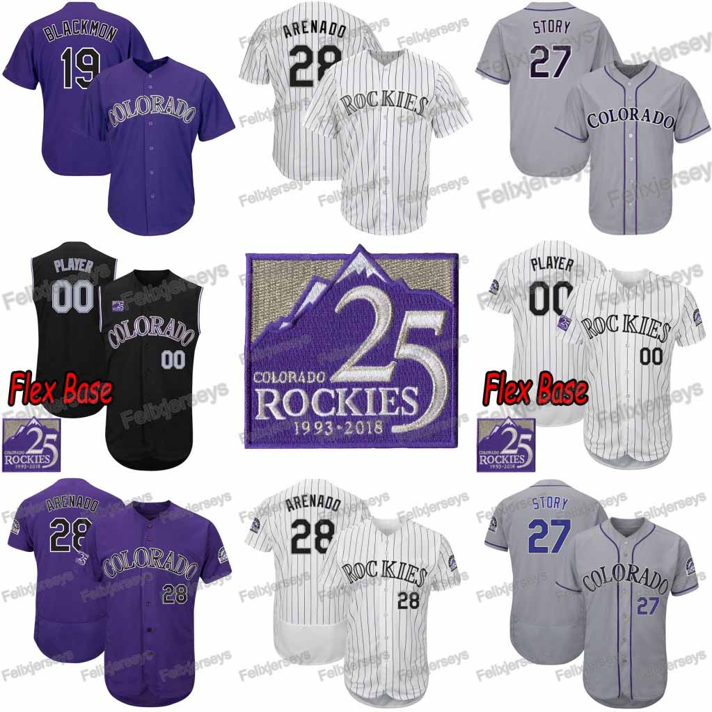

25th patch German Marquez 28 Nolan Arenado 19 Charlie Blackmon Garrett Hampson Trevor Story Ian Desmond Mark Reynolds Cocomontes Jersey, Youth size s-xl white