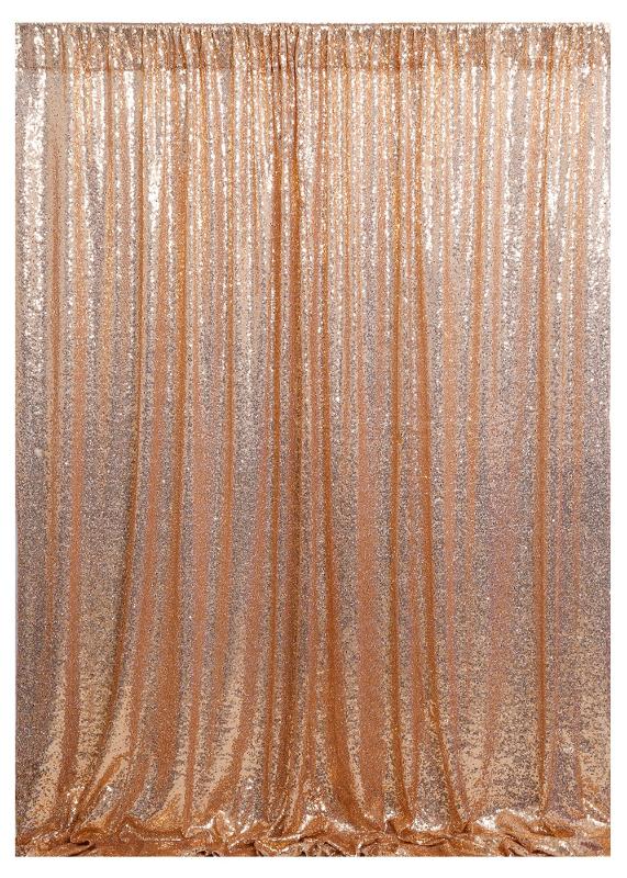

Sequin Backdrop Rose Gold Glitter Backdrop for Party Cloth for Decoration 7 Ft X 7 Ft