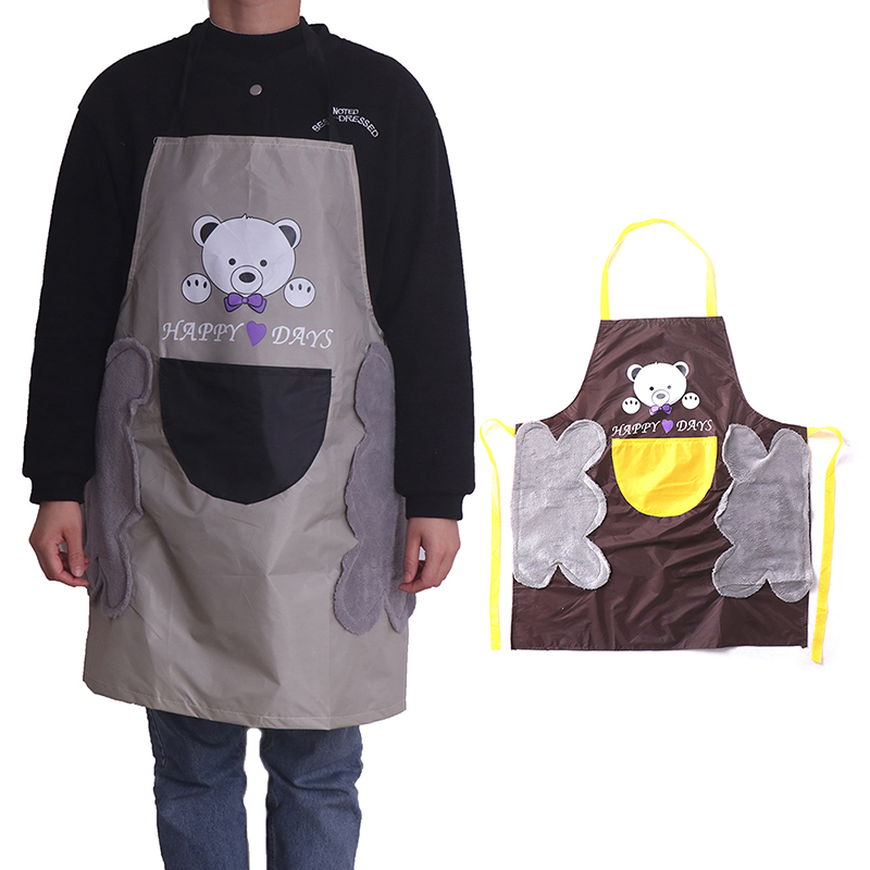 

Overalls Hanging Neck Easy To Take Off Abrasion Hand Apron Female Waterproof And Oil-proof Hooded Kitchen Sleeveless