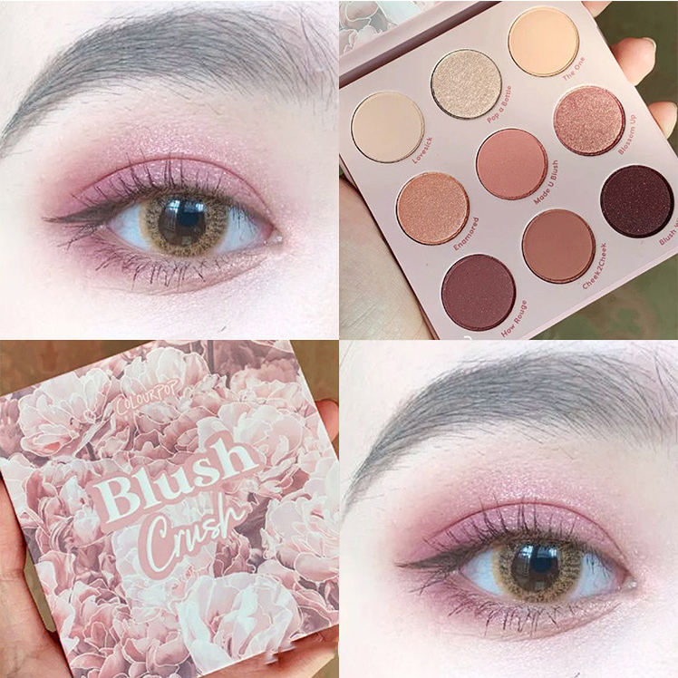 

Rose Plate Cherry Blossom Plate 9 Colors Eye Shadow Palette Matte Pearlescent Earth Color Glitter Powder Eye Shadow TSLM1, 02