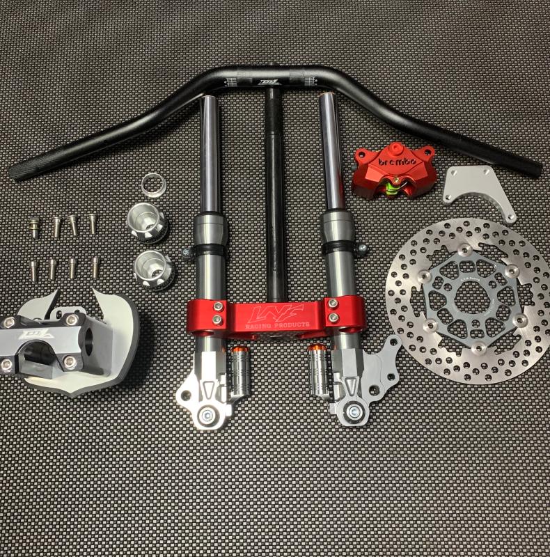 

Handlebar kit for JOG50 JOG90 3KJ DIO50 tuning with brake disk 220mm rudder support front fork steering stem triple tree racing