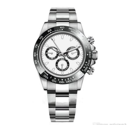 

New Automatic Movenent MENS Stanless Steel Bracelet MEN COSMOGRAPH Perpetual Sport Light Blue Platine Ceramic Bezel master Wristwatch, 12