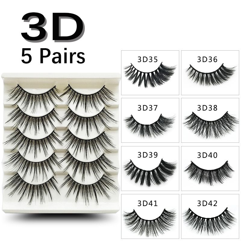 

new lash 4 pairs 3D Mink Lashes Natural False Eyelashes Dramatic Volume Fake Lashes Makeup Eyelash Extension Silk Eyelashes