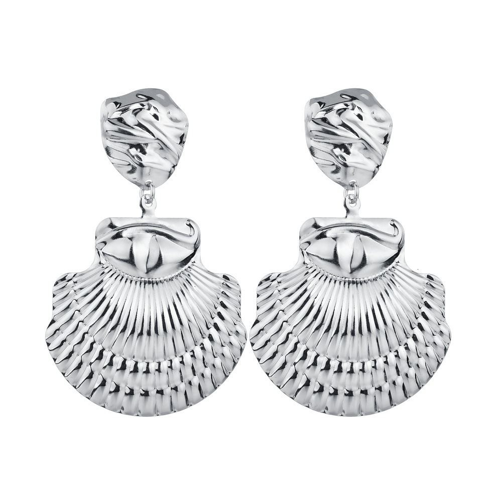 

Accessories Exaggeration Alloy Shell Earrings Woman Concise Irregular Earring