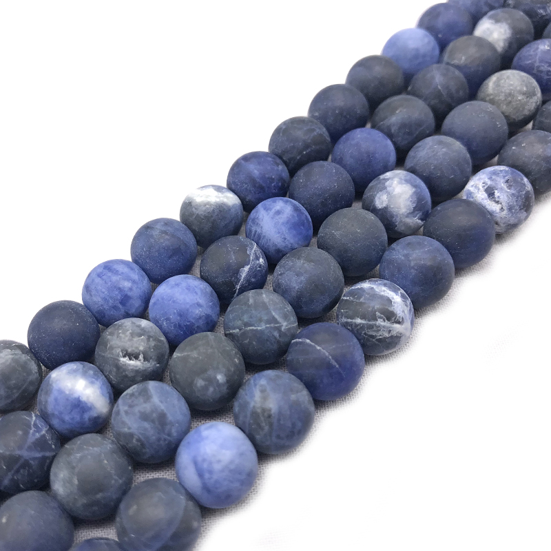 

Other Natural Dull Polish Matte Old Blue Sodalite Stone Beads For Jewelry Making DIY Bracelet Accessories 15inches 4/6/8/10/12mm