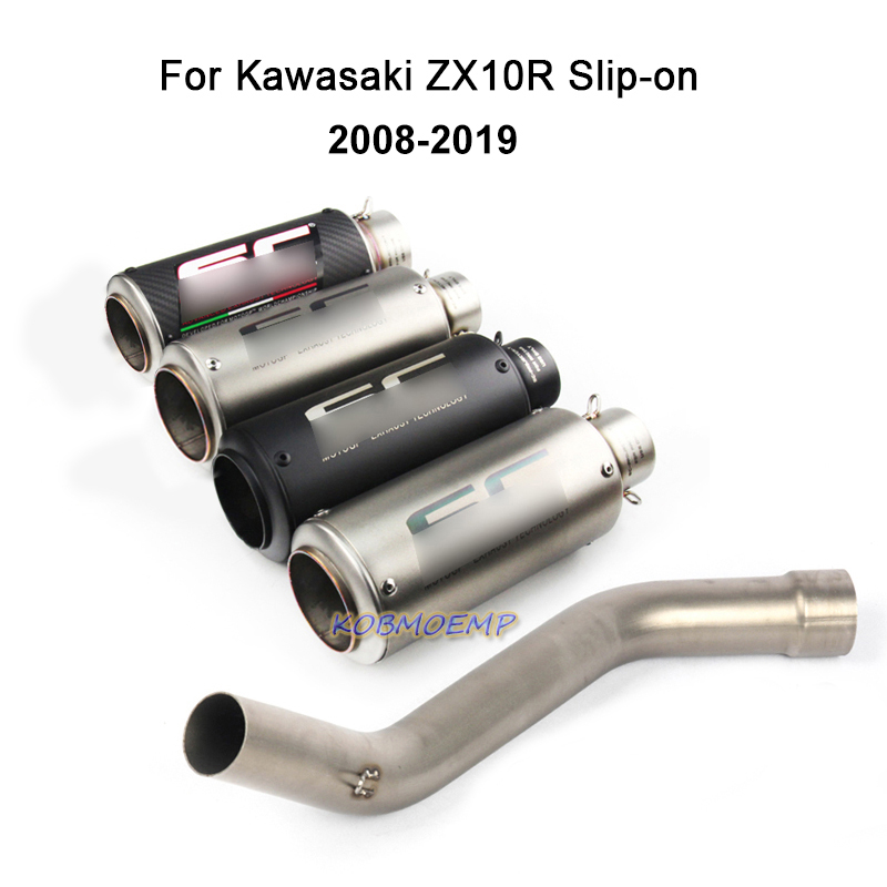

For Kawasaki Ninja ZX10R 2008-2019 Motorcycle Exhaust Link Pipe Connecting Middle Pipe Exhaust Muffler Pipe Tips Escape