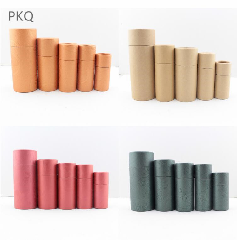 

Round Cardboard Gift Box Cosmetic Essential oil Bottle Packaging Box Lipstick Perfume Packing Kraft Paper Tube Boxes 10/20/30ml