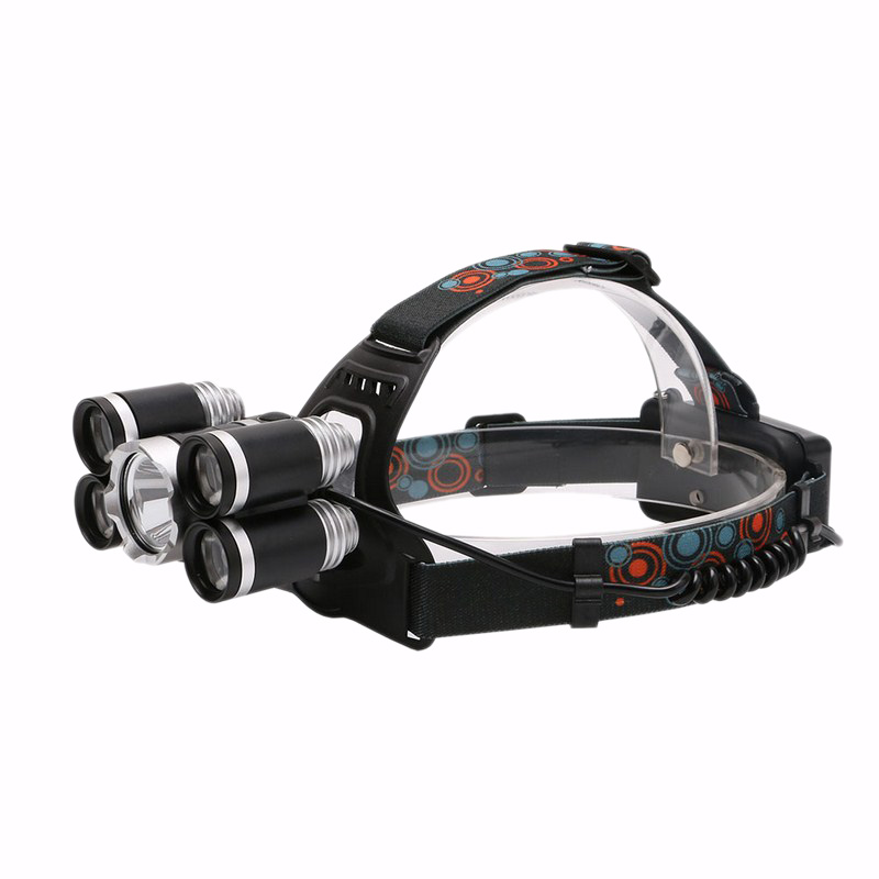 

50000Lm 5Head Xm-L T6 Led 18650 Head Light Lamp Headlight Torch Light
