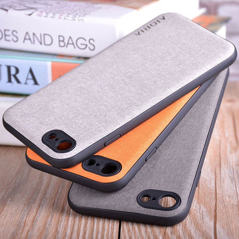 

case for Apple Iphone SE 2020 TPU+PC Textil style PU leather skin, Dgy