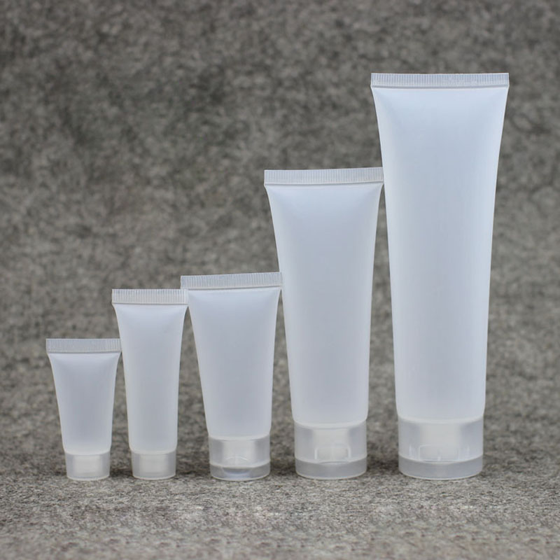 

30pcs 20/30/50/100 ml Travel Frosted Empty Cosmetic Tube Squeeze Facial Cleanser Containers Cream Bottle Lotion Sample Gel Vials