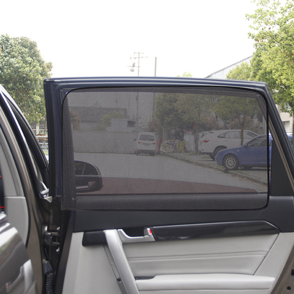 2PCS//Lot Auto Car Vehicle Window Mesh Shield Sunshade Visor Net Mosquito Repellent UV Protection Anti Mosquito Window Covers