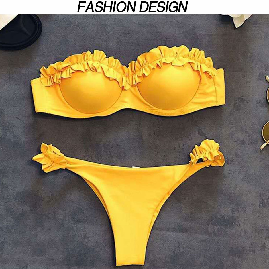 yellow flower swimsuit