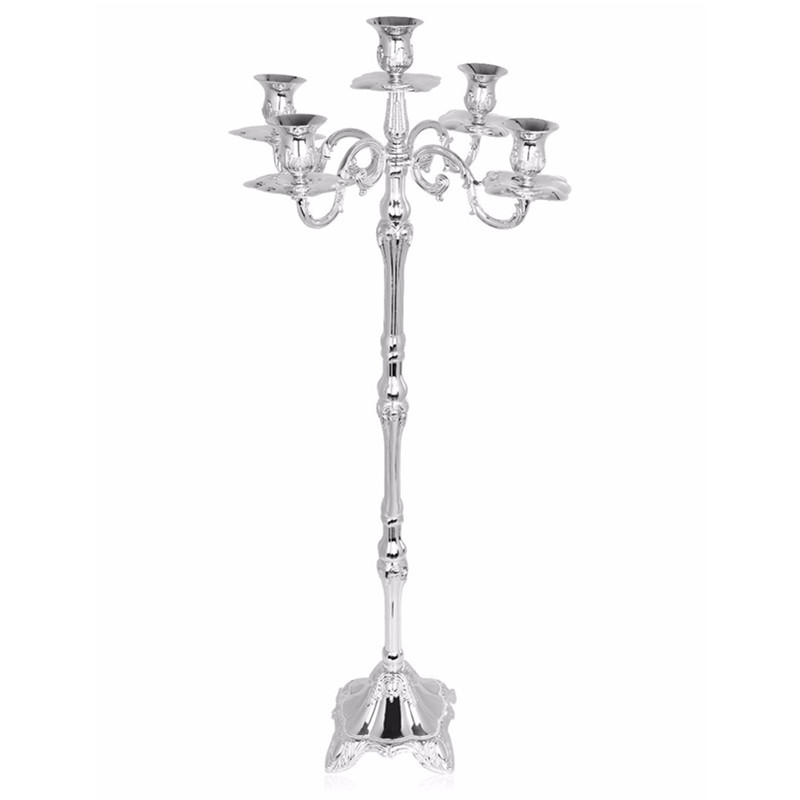 

Wholesale 5 arm candelabra metal candle holders wedding centerpieces decorate candelabrum 86cm tall candle stick candlestick