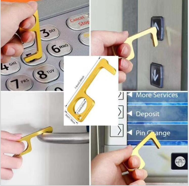 

Door Opener- Handheld Contactless Rod for Elevator Button Press Hand Lever Health Protect Keychain Press Elevator Tool A2081