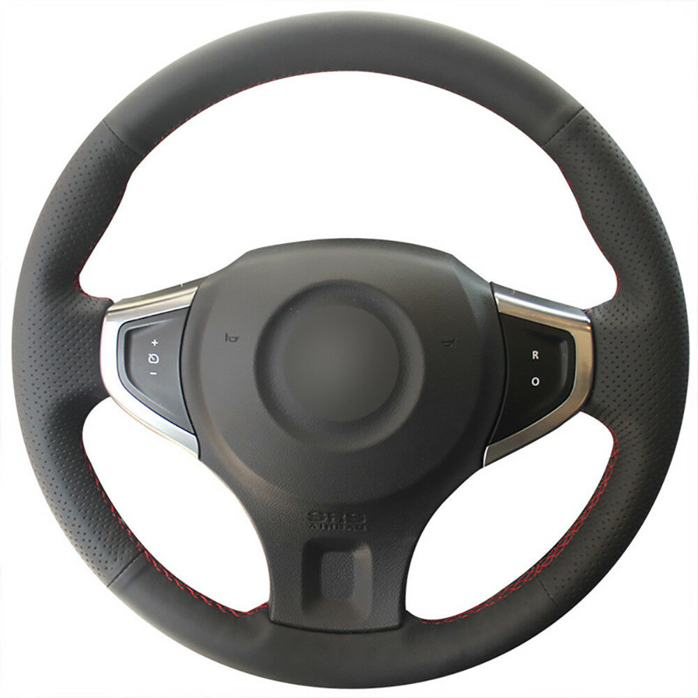 Free Customized PU Steering Wheel Stitch on Wrap Cover For Koleos-image-553157269