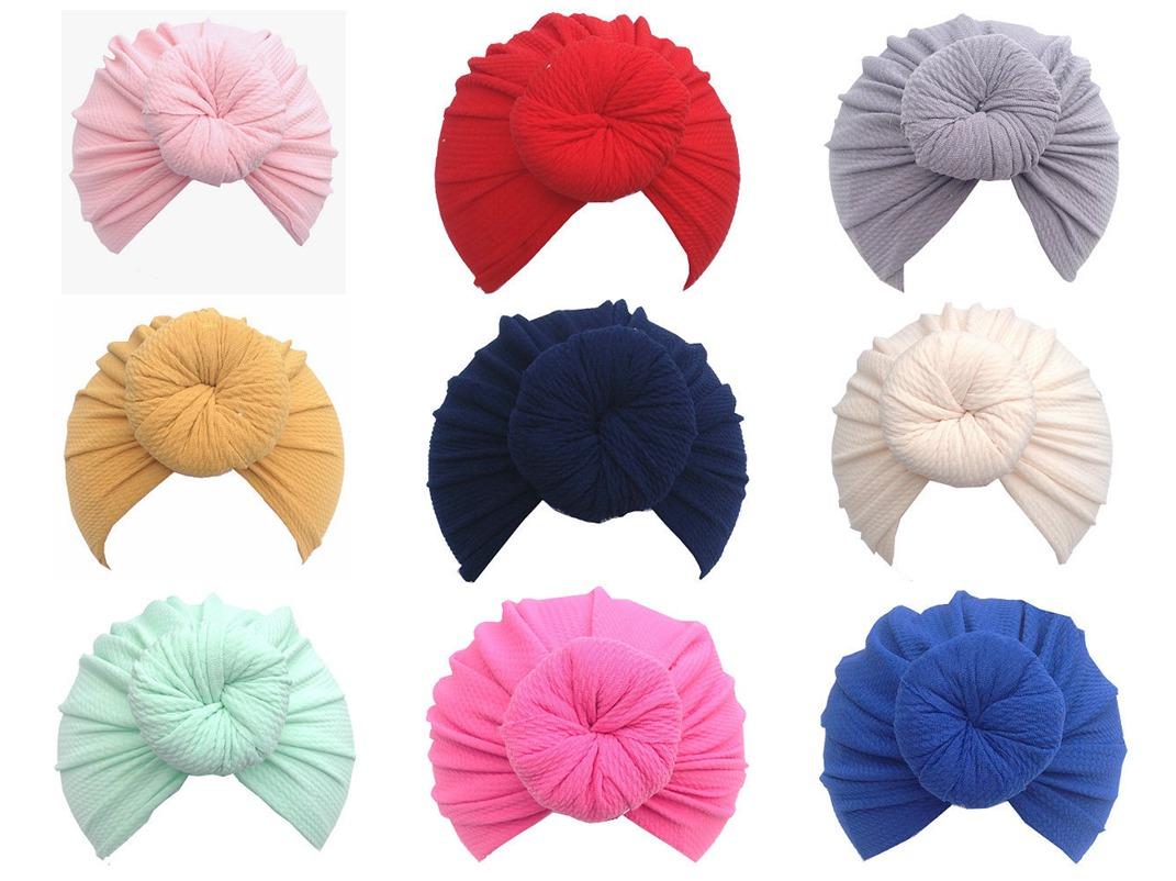 

Kids Soft Corn Knotted Turban Elastic Donut Round Cap Beanies Stretch Headband Boy Girls Hair Band Hat Headwraps Headwear, Random color