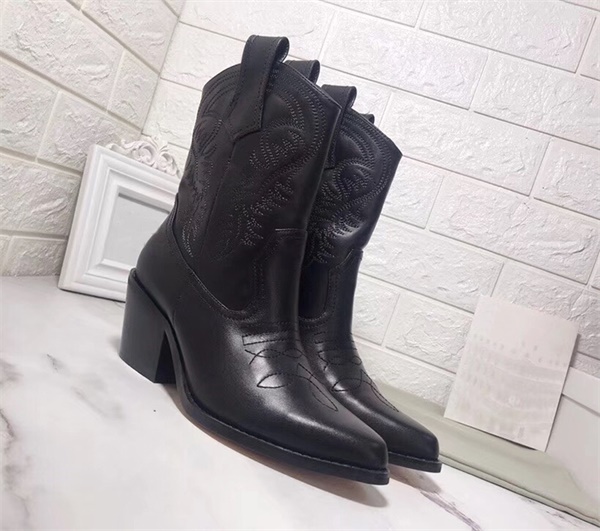 botas vaqueras para hombre punta redonda