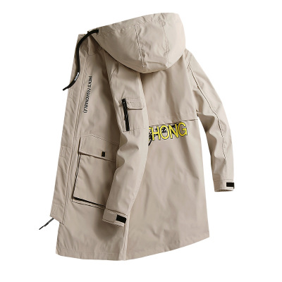 

Hot New Spring Autumn Winter Zipper Drawstring Jacket Casual Loose Mens Jacket Wear Mens Jackets Windbreaker Coats, Black;brown