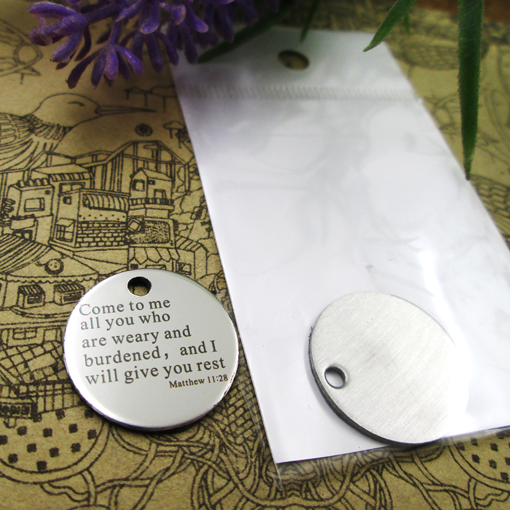 

40pcs--"Come to me all you who are weary and burdened"stainless steel charms more style for choosing DIY Charms pendants for necklace