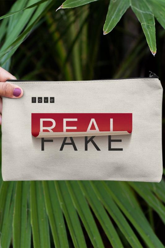 

Angemiel Clutch Love Real Fake Portfolio Hand Makeup Bag